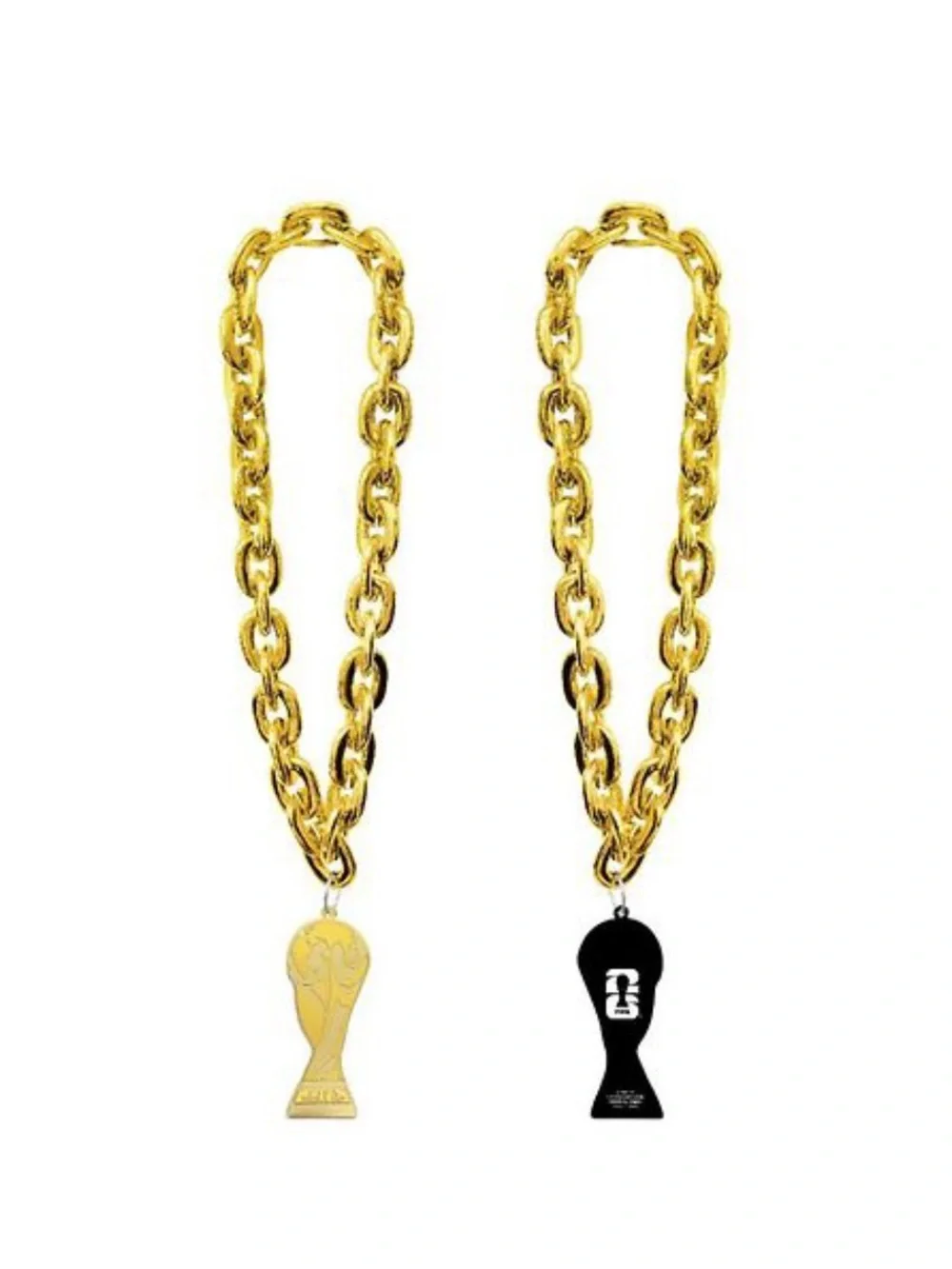 Gold-Link Chain Necklace with Medal Pendant - Men